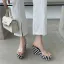Fashion Black Summer Street Wear Plaid Womens Sandals 2022 11 cm Wedges Open / Peep Toe Sandals High Heels