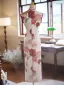 Chinese style Beige Printing Tea-length Cheongsam 2024 Trumpet / Mermaid High Neck Sleeveless