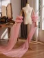 Chic / Belle Rougissant Rose Gonflée Manches Courtes Promo châle 2026 Tulle