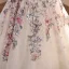 Vintage / Originale Bling Bling Blanche Paillettes En Dentelle Fleur Anniversaire Robe Ceremonie Fille 2026 Robe Boule Encolure Dégagée Sans Manches Dos Nu Longue Tulle