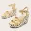 Fashion Yellow Street Wear Summer Womens Sandals 2022 11 cm Wedges Open / Peep Toe Sandals