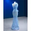 Sexy Sky Blue Beading Sequins Evening Dresses 2023 Trumpet / Mermaid Strapless Sleeveless Backless Floor-Length / Long Evening Party Formal Dresses