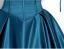 Vintage / Retro Ink Blue Satin Prom Dresses 2024 Ball Gown Off-The-Shoulder Puffy Short Sleeve Backless Floor-Length / Long Prom Formal Dresses