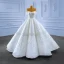 High End Elegante Ivory / Creme Handgefertigt Perlenstickerei Pailletten Brautkleider / Hochzeitskleider 2022 Ballkleid Bandeau Ärmellos Rückenfreies Lange Hochzeit