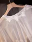 Modest / Simple White Lace Flower shawl Tulle 2025