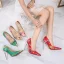 Modest / Simple White Printing Pumps 2023 Street Wear 11 cm Stiletto Heels Pointed Toe Pumps High Heels
