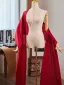 Vintage / Retro Burgundy Evening Party Prom shawl Jackets & wraps 2024