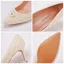 Elegant Beige Pearl Wedding Shoes 2023 7 cm Stiletto Heels Pointed Toe Wedding Pumps High Heels