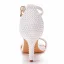 Charmant Weiß Perle Brautschuhe 2022 8 cm Stilettos Knöchelriemen Peeptoes Hochzeit Sandaletten Hochhackige
