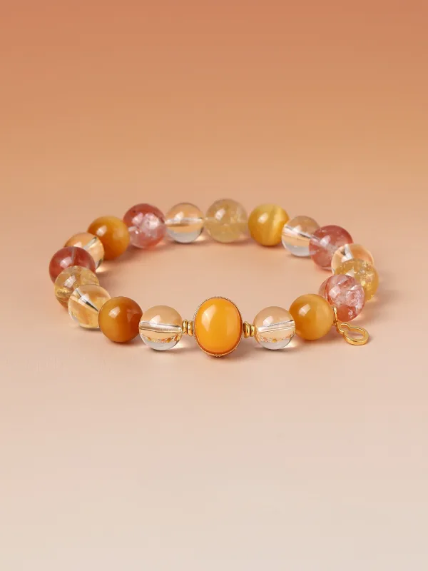 Mode Jaune Fait main Cristal Naturel Ambre Bracelets 2025 Accessorize