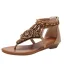 Römisch Schwarz Sommer Strand Strass Sandalen Damen 2022 Knöchelriemen Flache Peeptoes Sandaletten