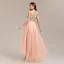 Bling Bling Gold Sequins Asymmetrical Prom Dresses 2024 A-Line / Princess Scoop Neck Sleeveless Prom Formal Dresses