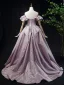 Elegant Glitter Purple Prom Dresses 2025 Ball Gown Strapless Sleeveless Backless Sweep Train Prom Formal Dresses