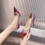 Sparkly Ocean Blue Sequins Evening Party Pumps 2023 Leather 8 cm Stiletto Heels Pointed Toe Pumps High Heels
