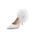 Chic / Beautiful White Pearl Appliques Wedding Shoes 2022 Leather 10 cm Stiletto Heels Pointed Toe Wedding Pumps High Heels