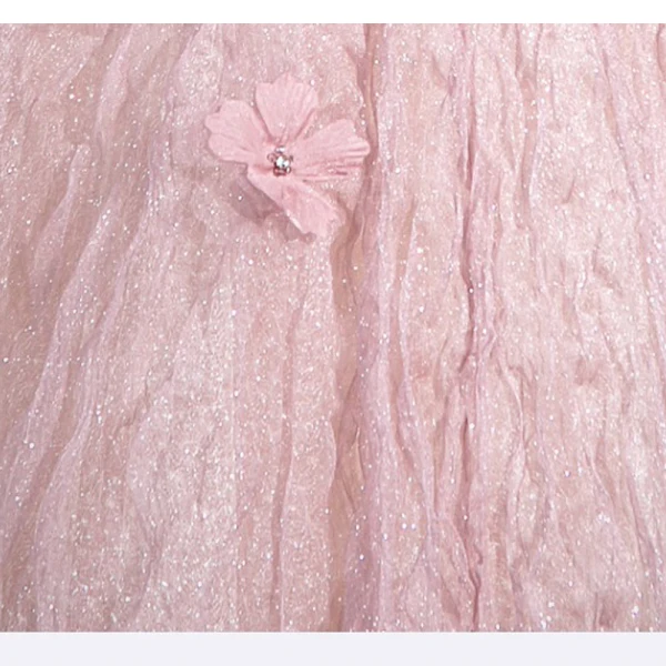Chic / Belle Rougissant Rose Glitter Paillettes Robe De Bal 2023 Princesse De l'épaule Faux Diamant Appliques Manches Courtes Dos Nu Longue Promo Robe De Ceremonie