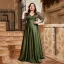 Chic / Beautiful Dark Green Lace Flower Plus Size Evening Dresses  2025 A-Line / Princess V-Neck 3/4 Sleeve Backless Prom Floor-Length / Long Formal Dresses