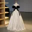Elegant Sexy Black Velvet Pleated Prom Dresses 2023 Ball Gown Strapless Sleeveless Bow Backless Floor-Length / Long Prom Formal Dresses
