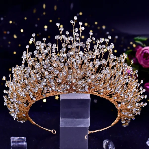 Sparkly Silver Handmade Rhinestone Bridal Hair Accessories 2023 Alloy Wedding