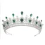 Barock Silver Rhinestone Zirkon Tiara Brud Huvudbonad 2024 Bröllop Tillbehör