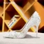 Sexy White Rhinestone Leather Wedding Shoes 2023 11 cm Stiletto Heels Pointed Toe Wedding Pumps High Heels