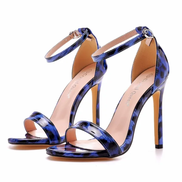 Sexy Brown Leopard Print Evening Party Womens Sandals 2023 11 cm Stiletto Heels Open / Peep Toe Sandals High Heels