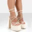Unique Lavendel Strassenmode Sandalen Damen 2022 Knöchelriemen 12 cm Stilettos Peeptoes Sandaletten Hochhackige