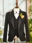 Fall Winter Black 6-piece Long Sleeve Boys Wedding Suits 2025 Body Jewellery Coat Pants Shirt Tie Vest