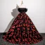 Elegant Black Sequins Prom Dresses 2025 Ball Gown Strapless Sleeveless Backless Floor-Length / Long Prom Formal Dresses
