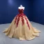 High-end Burgundy Beading Pearl Sequins Lace Flower Appliques Prom Dresses 2022 Ball Gown Strapless Sleeveless Backless Chapel Train