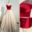Chic / Beautiful Burgundy Prom Dresses 2022 A-Line / Princess Strapless Sequins Sleeveless Backless Floor-Length / Long Prom Formal Dresses