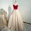 Vintage / Retro Classic Burgundy Satin Prom Dresses 2022 A-Line / Princess Sequins Strapless Sleeveless Backless Prom Floor-Length / Long Formal Dresses