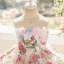 Chic / Beautiful White Beading Pearl Sequins Appliques Birthday Flower Girl Dresses 2025 Ball Gown Scoop Neck Sleeveless Backless Floor-Length / Long