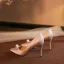 Elegant Champagne Pearl Leather Wedding Shoes 2026 8 cm Stiletto Heels Pointed Toe Wedding Pumps High Heels