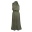 Fashion Beige Street Wear Holiday Women Dresses 2023 High Neck Tea-length Womens Clothing