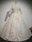 Elegant Champagne Glitter Printing Mother Of The Bride Dresses 2025 A-Line / Princess V-Neck Long Sleeve Backless Floor-Length / Long