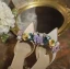 Elegant Champagne Satin Appliques Pearl Ankle Strap Wedding Shoes 2023 10 cm Stiletto Heels Pointed Toe Wedding High Heels