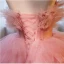 Charmant Charmant Rougissant Rose Volants en Cascade Robe De Bal 2023 Robe Boule Bustier Perle Appliques Sans Manches Dos Nu Train De Balayage Promo Robe De Ceremonie