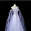 Luxe Lavande Fait main Perlage Faux Diamant Paillettes Robe De Bal 2026 Princesse De l'épaule Sans Manches Dos Nu Longue Tulle Robe De Ceremonie