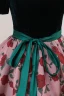 Chic / Belle Vert Foncé Impression Robe De Bal 2022 Robe Boule Encolure Carrée Manches Courtes Dos Nu Noeud Ceinture Longue Promo Robe De Ceremonie