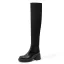 Fashion Brown Fall Winter Street Wear Sock Boots 2023 6 cm Thick Heels Round Toe Womens Boots