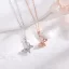 Mote Sterling Sølv Rose Gull Rhinestone Sommerfugl Halskjeder Tilbehør 2023