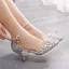 Charmant Multifarben Strass Kristall Brautschuhe 2022 7 cm Stilettos Spitzschuh Hochzeit Sandaletten Hochhackige