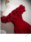 Chic / Belle Rouge Robe De Bal 2025 Princesse Volants De l'épaule Sans Manches Dos Nu Longue Robe De Ceremonie
