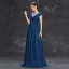 Sparkly Navy Blue Sequins Evening Dresses 2025 A-Line / Princess V-Neck Sleeveless Floor-Length / Long Evening Party Formal Dresses