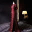 Scintillantes Bordeaux Paillettes Robe De Soirée 2023 Trompette / Sirène Col Haut Manches Courtes Train De Balayage Soirée Robe De Ceremonie