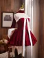 Sexy Burgundy Glitter Short Cocktail Party Party Dresses 2025 Ball Gown Strapless Sleeveless Backless Bow Formal Dresses