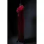 Vintage / Retro Burgundy Appliques Velvet Prom Dresses 2024 Trumpet / Mermaid High Neck Sleeveless Backless Floor-Length / Long Prom Formal Dresses