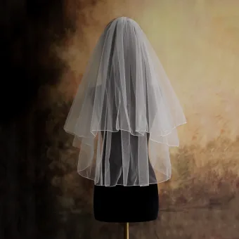 Simple Blanche Tulle Voile De Mariée 2026