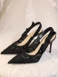 Elegant White Lace Wedding Shoes 2024 Wedding Leather 8 cm Stiletto Heels Pointed Toe Sandals High Heels